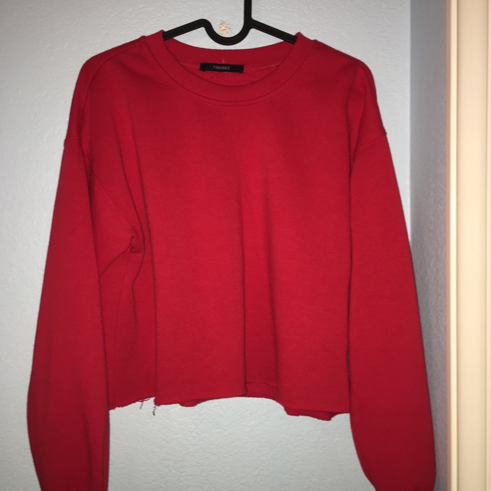 Small cropped red sweatshirt